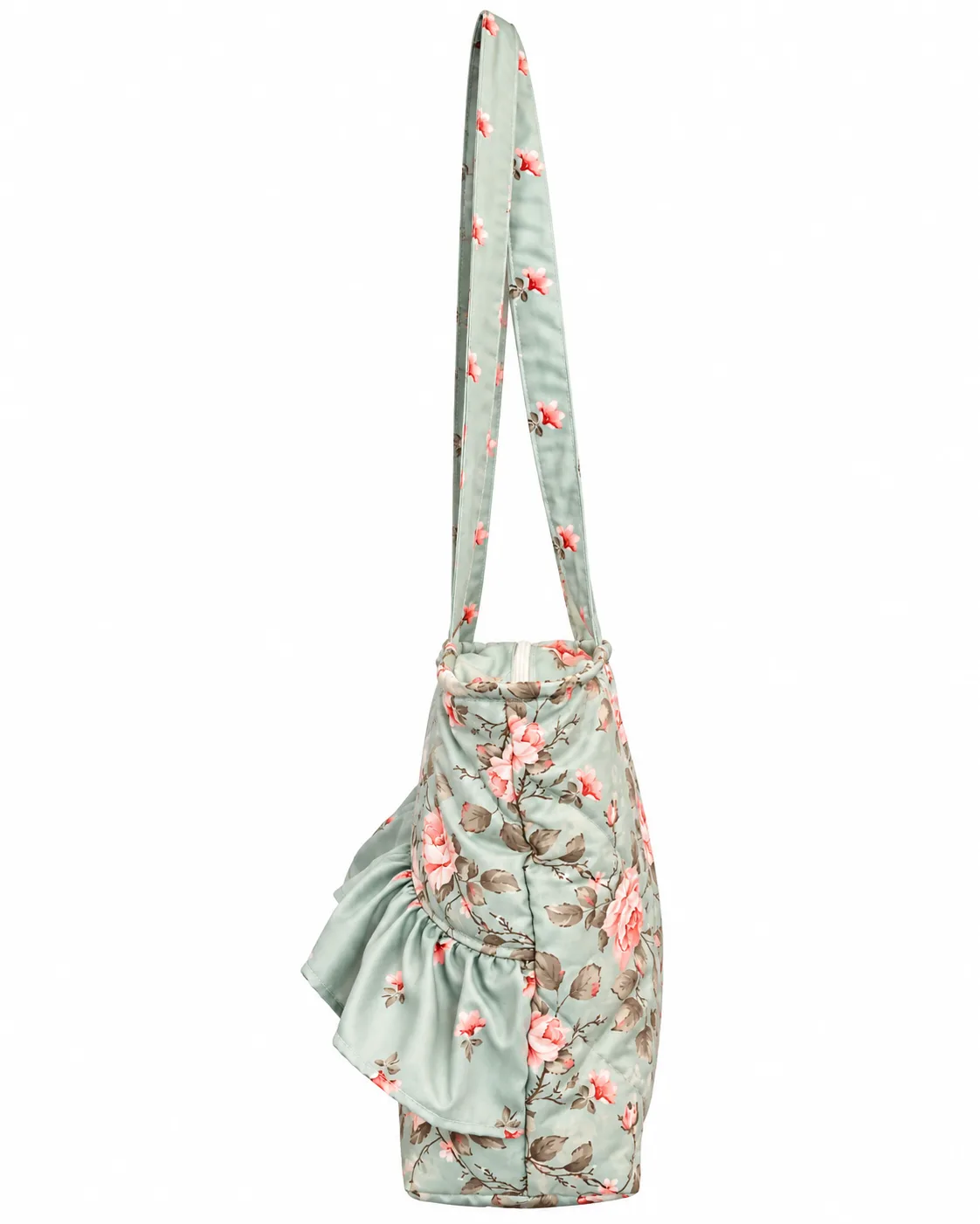 GREEN FLORAL FRILL MASALLA BAG SET (NBMB0913) - Image 4