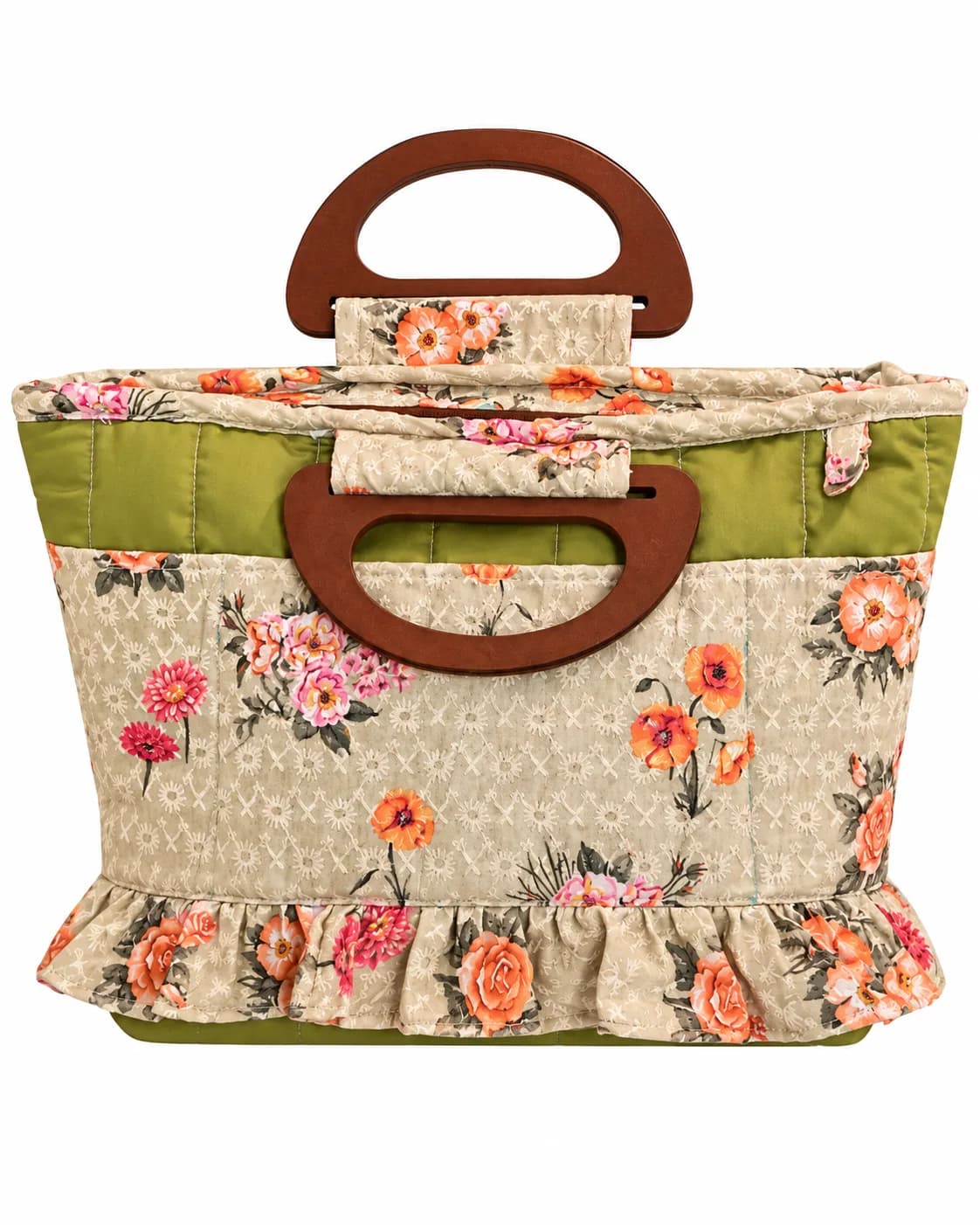 GREEN FLORAL MASALLA BAG (NBHB0901-R0914) - Image 1