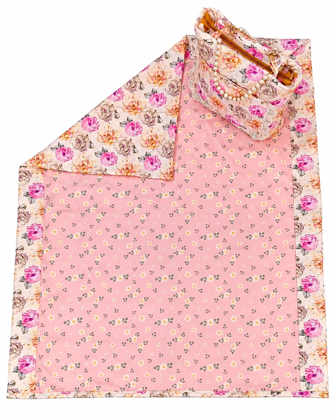 IVORY FLORAL MASALLA BAG SET (NBMB0914) - Image 1