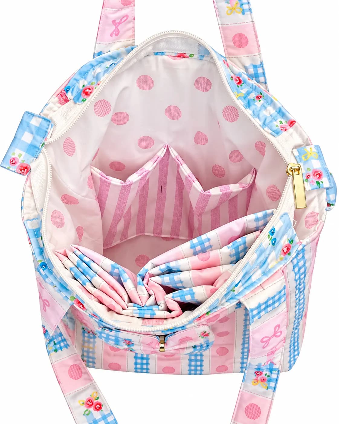 PINK & BLUE BOW MASALLA BAG SET (NBMB0911) - Image 5