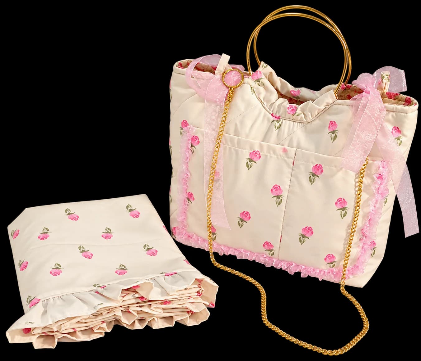 Blush Rose Chevron Masalla Bag (NBMB0907) - Image 4
