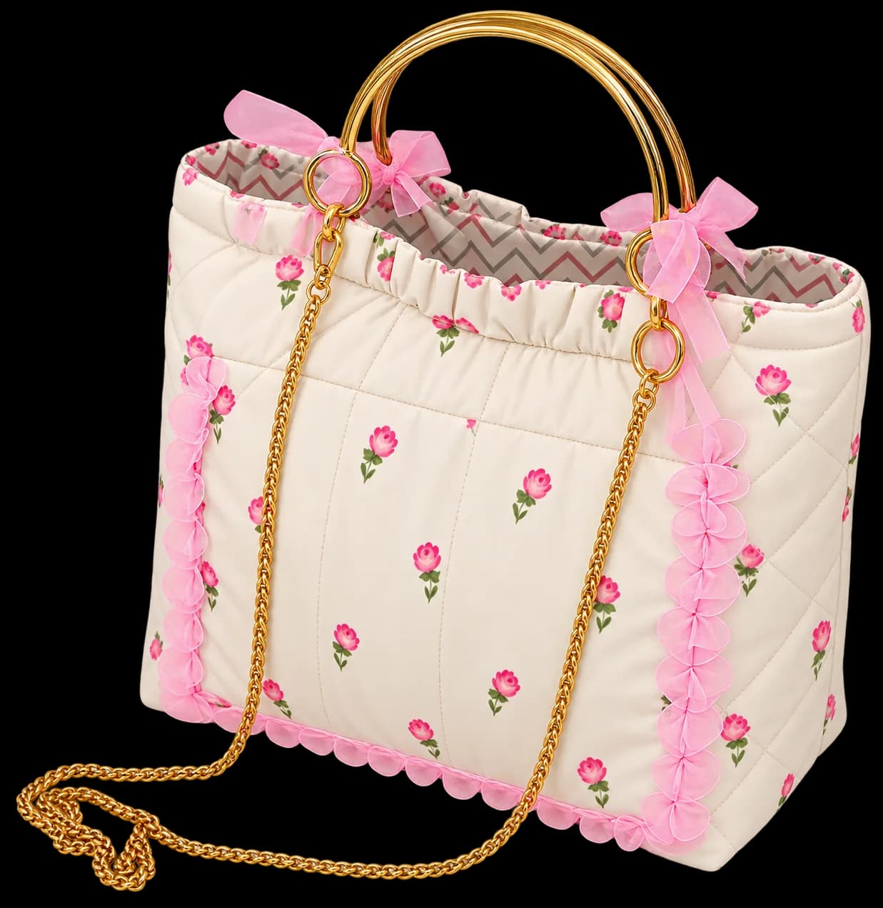 Blush Rose Chevron Masalla Bag (NBMB0907) - Image 3