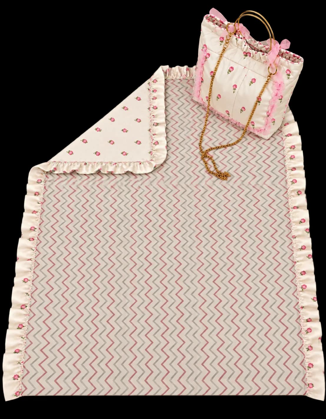 Blush Rose Chevron Masalla Bag (NBMB0907) - Image 1