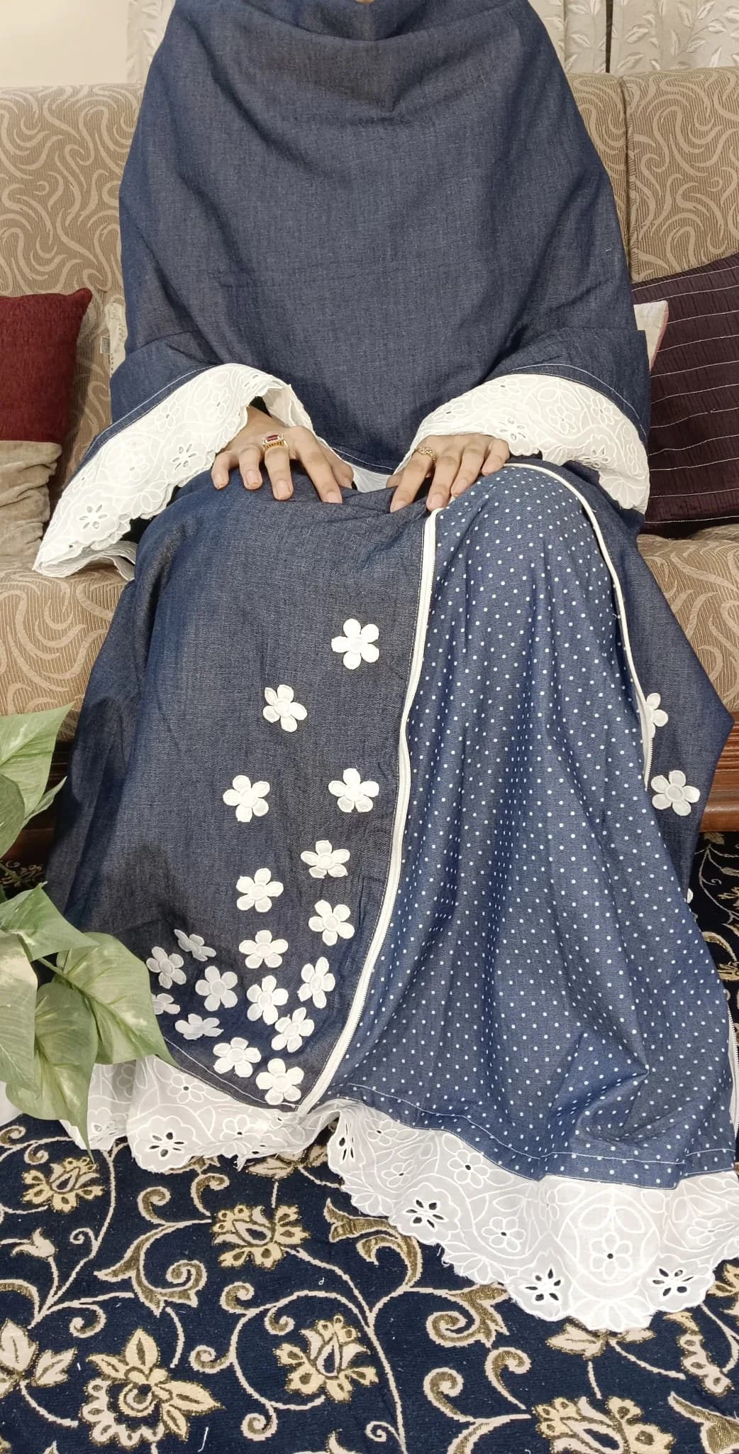 DENIM WITH WHITE FLOWER RIDA (NBR0818) - Image 3