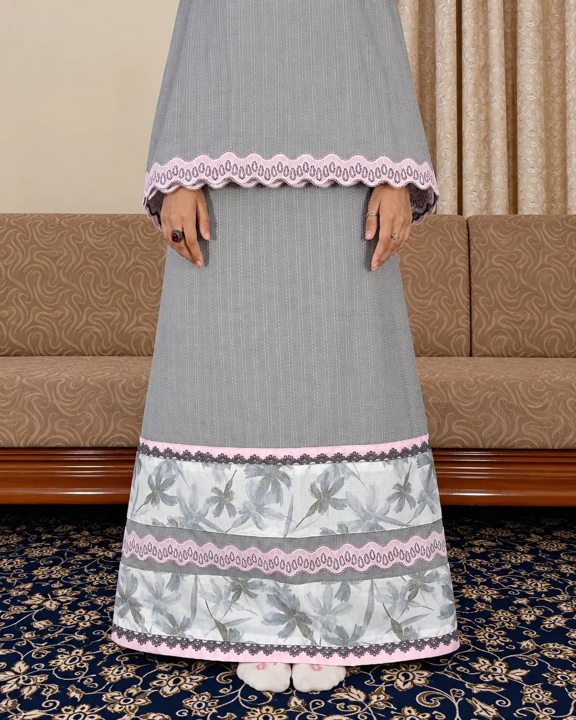 Grey Blossom Elegance Rida (NBR0910)