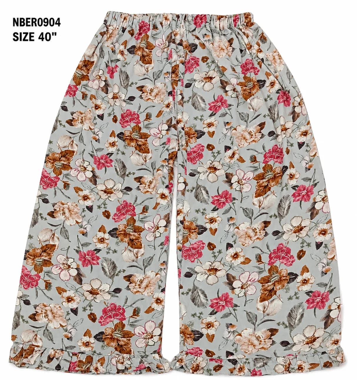 Grey Garden Floral Soft Rayon Ezar (NBER0904) SIZE: 40" L - Image 4