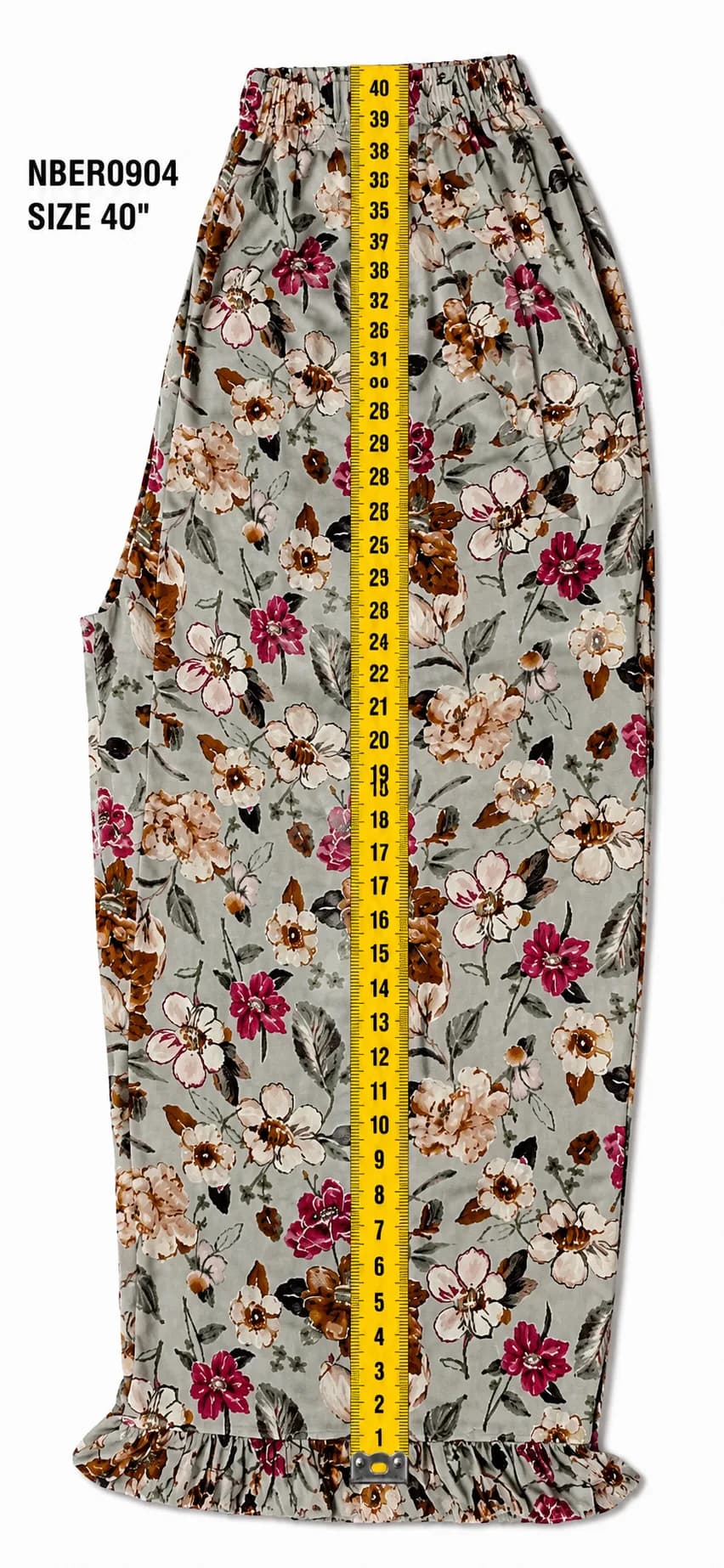 Grey Garden Floral Soft Rayon Ezar (NBER0904) SIZE: 40" L - Image 3