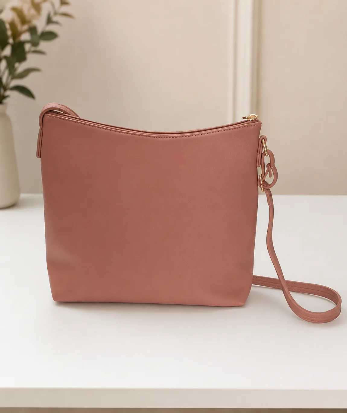HAND BAG DUSTY ROSE PINK - Image 2