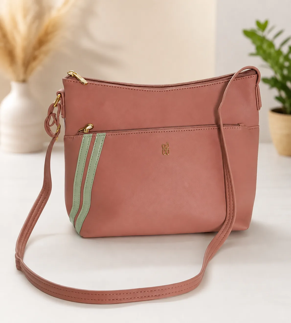 HAND BAG DUSTY ROSE PINK - Image 1