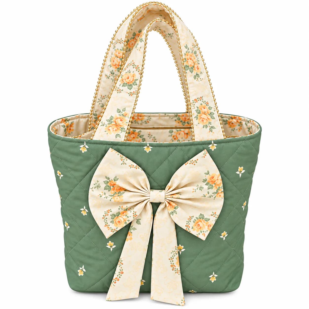 NB FLORAL GREEN AND PEACH PRINT MB. (NBMB0901) - Image 4