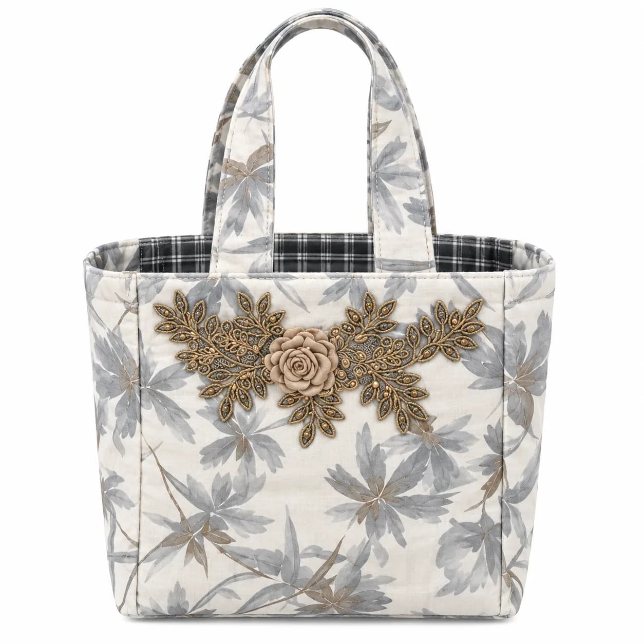 NB GREY FLORAL MASALLA BAG SET(NBMB0903) - Image 2