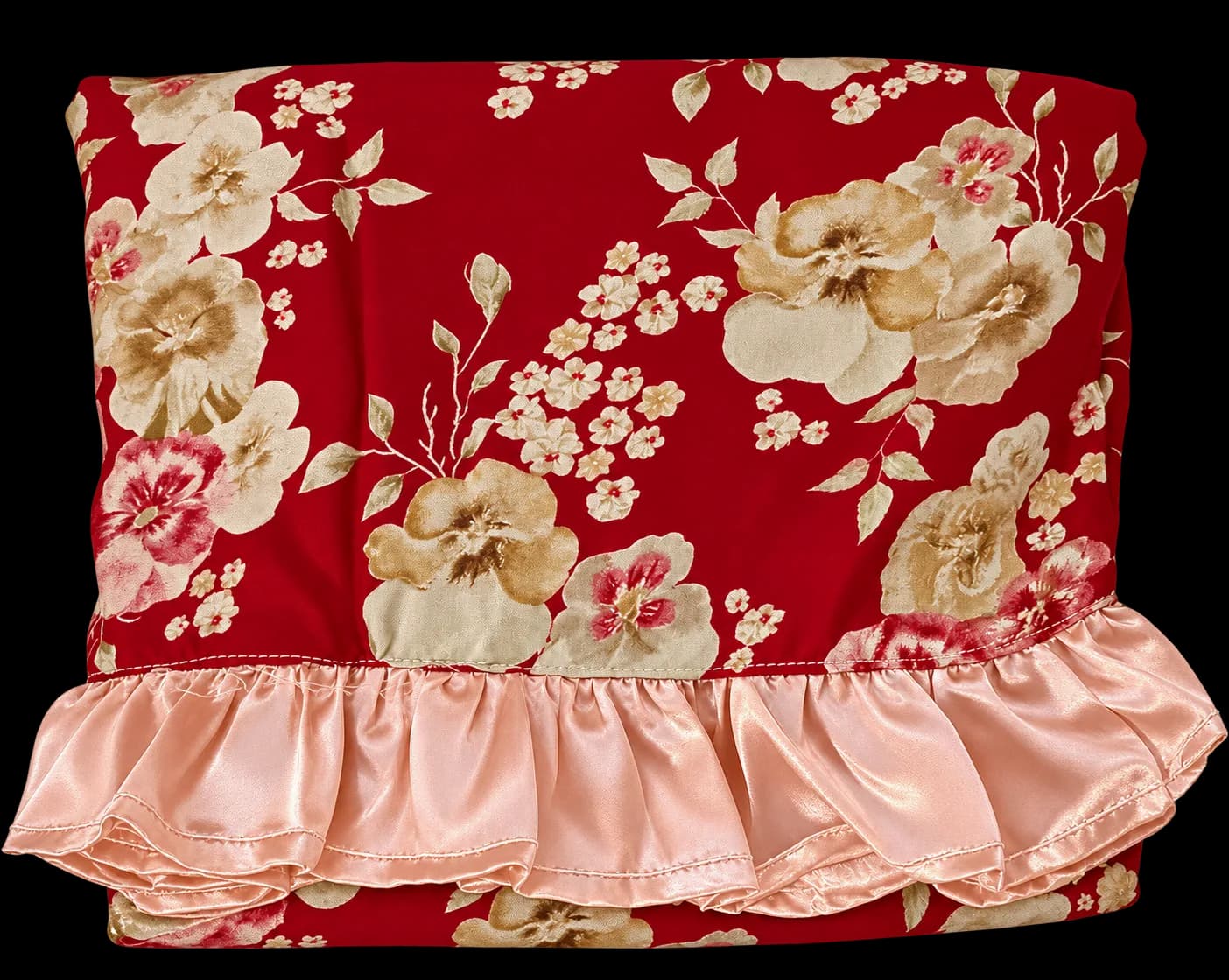RED FLORAL RAYON EZAR (NBER0906) SIZE: 36"L - Image 4