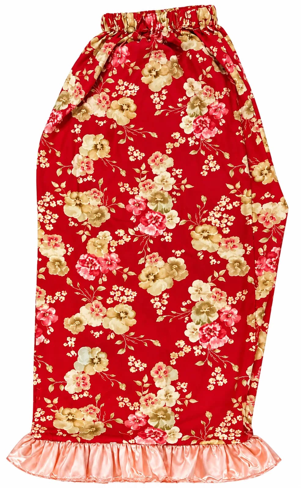 RED FLORAL RAYON EZAR (NBER0906) SIZE: 36"L - Image 3