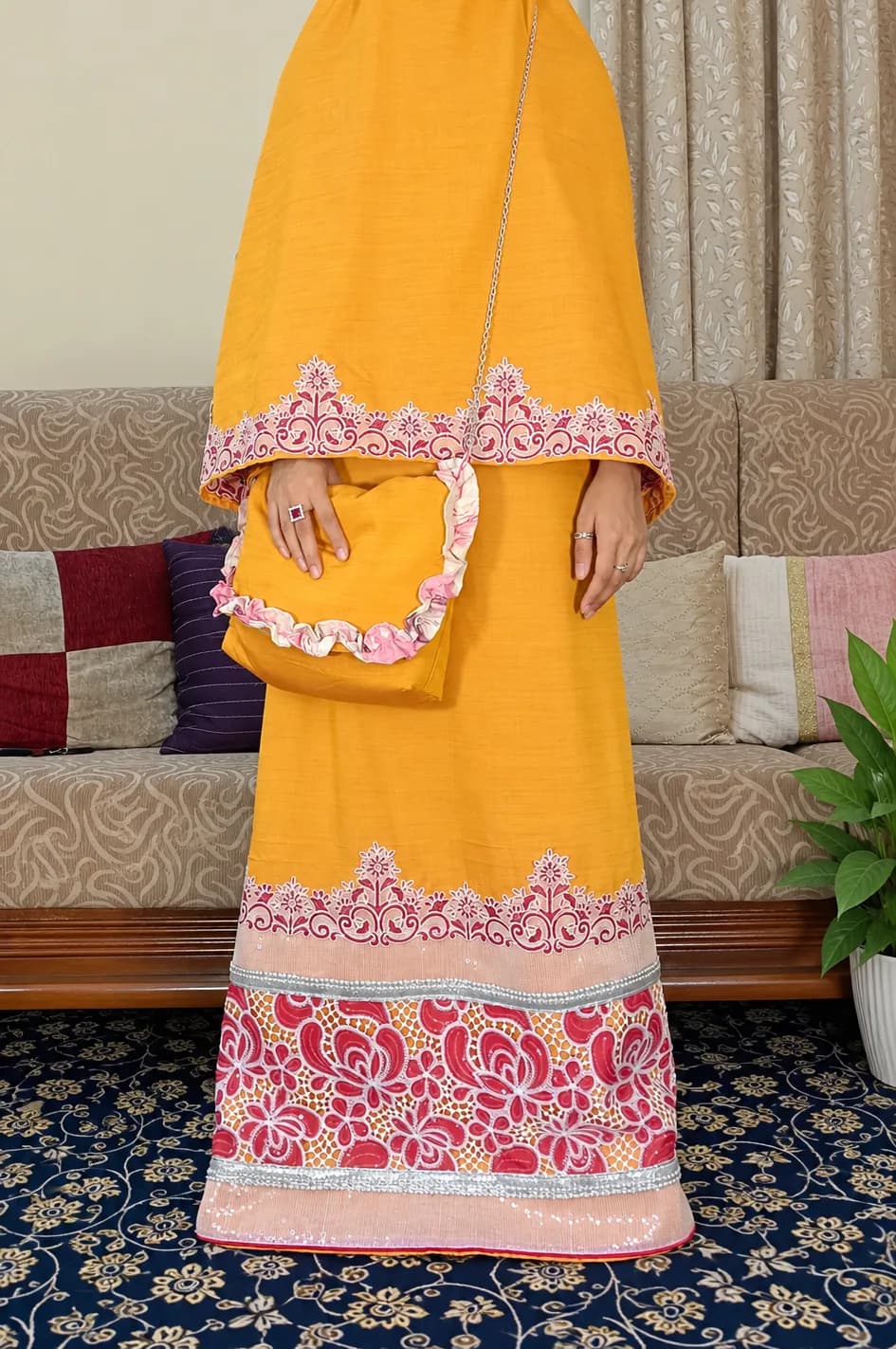 YELLOW MUSTARD RIDA WITH BAG(NBR0904)