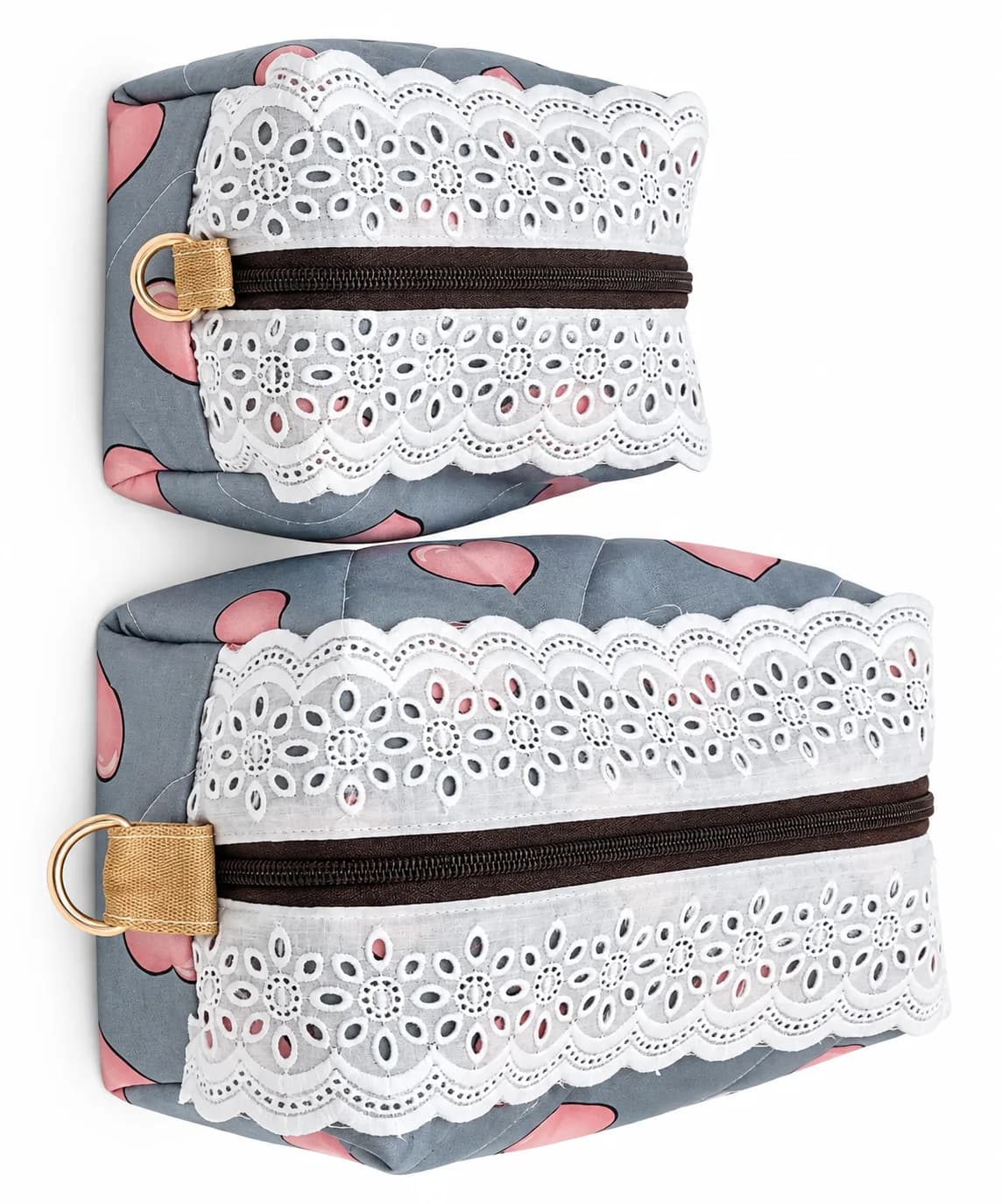 ZIPPER POUCH 2PCS.- Set Heart (NBP0908S) - Image 3